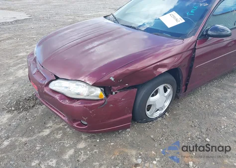 2002 Chevrolet Monte Carlo Ss from USA, damaged, VIN 2G1WX15K829366277